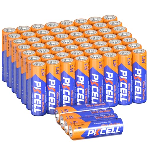 PKCELL Batterien AA, 1,5V, 60 Stück, LR6 Alkaline Batterien, 10 Jahre lagerfähig, ideal für alltägliche Geräte wie Tastaturen, Uhren und Fernbedienungen PKCELL Batterien AA, 1,5V, 60 Stück, LR6 Alkaline Batterien, 10 Jahre lagerfähig, ideal für alltägliche Geräte wie Tastaturen, Uhren und Fernbedienungen von PKCELL