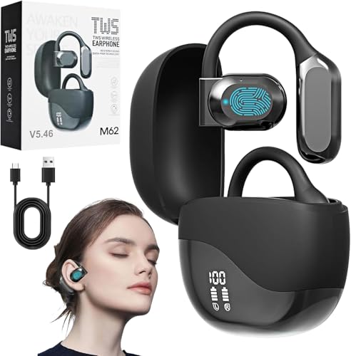 PKKP M62 übersetzer Kopfhörer, Wireless Bluetooth Translation Earbuds mit SprachüBersetzer in 144 Sprachen, Echtzeit übersetzer Kopfhörer, übersetzungskopfhörer für Reisen Studium (M62-Schwarz) von PKKP