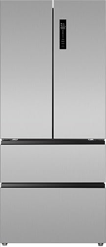 PKM FD443ENFDIX French Door Kühl-Gefrierkombination 443 L | 2-türig mit Display | Inox-Design | 143 L 4 Sterne Gefrierfach | No Frost | Display mit Touch Control | Nur 37 dB von PKM