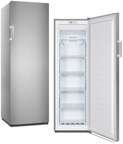 PKM Gefrierschrank GS212NFEIX | INOX | silbern | 194 Liter | Fast-Freeze | No Frost | Breite 56 cm | 5 Schubladen | 1 Gefrierklappe | Türanschlag wechselbar PKM Gefrierschrank GS212NFEIX | INOX | silbern | 194 Liter | Fast-Freeze | No Frost | Breite 56 cm | 5 Schubladen | 1 Gefrierklappe | Türanschlag wechselbar von PKM