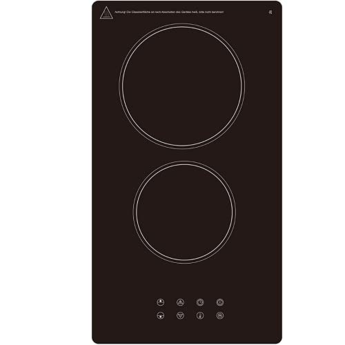 PKM Glaskeramik - Kochfeld EB-DCF-2X | 30cm | 9 Heizstufen | 2 Kochzonen | 3000W | Restwärmeanzeige | Sensor Touch Control | Timer | Kindersicherung | Schuko-Stecker PKM Glaskeramik - Kochfeld EB-DCF-2X | 30cm | 9 Heizstufen | 2 Kochzonen | 3000W | Restwärmeanzeige | Sensor Touch Control | Timer | Kindersicherung | Schuko-Stecker von PKM