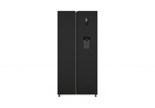 PKM SBS480NFWDBJ Kühl-Gefrierkombination | Side by Side | Schwarz | 444 Liter Nutzinhalt | Energieeffizienzklasse E | Schnellgefrieren Modus | NoFrost | Display | Touch Control | Wasserspender von PKM