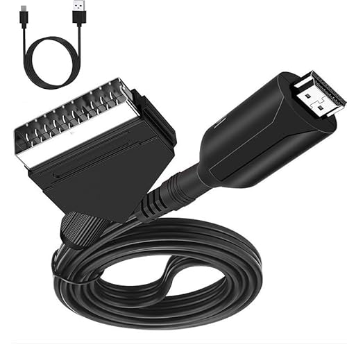 PKOUVOO SCART zu HDMI Kabel Adapter All in One Konverter, Video Audio Wandler SCART auf 1080p/720p HDMI mit HDMI Kabel für HDTV STB VHS Xb00x PS3 Sky DVD Blu-ray usw PKOUVOO SCART zu HDMI Kabel Adapter All in One Konverter, Video Audio Wandler SCART auf 1080p/720p HDMI mit HDMI Kabel für HDTV STB VHS Xb00x PS3 Sky DVD Blu-ray usw von PKOUVOO