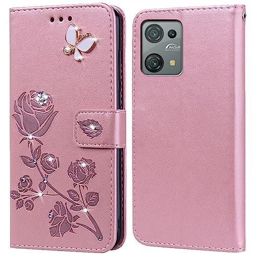 Hülle für Blackview Oscal C30 Pro/C30 Handyhülle,Klappbar Tasche Case,Standfunktion,Kartenfach,Silikon Bumper,Stoßfeste Schutzhülle Cover für Oscal C30 Pro/C30 von PKQTOP