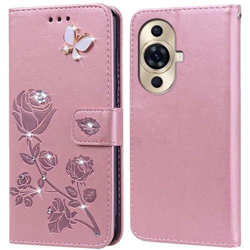 Hülle für Huawei Nova 11 Pro Handyhülle,Klappbar Tasche Case,Standfunktion,Kartenfach,Silikon Bumper,Stoßfeste Schutzhülle Cover für Huawei Nova 11 Pro von PKQTOP