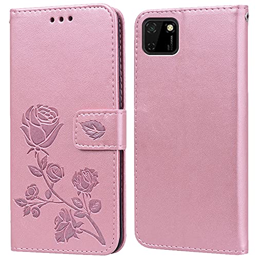 Hülle für Huawei Y5P Handyhülle,Klappbar Tasche Case,Standfunktion,Kartenfach,Silikon Bumper,Stoßfeste Schutzhülle Cover für Huawei Y5P von PKQTOP