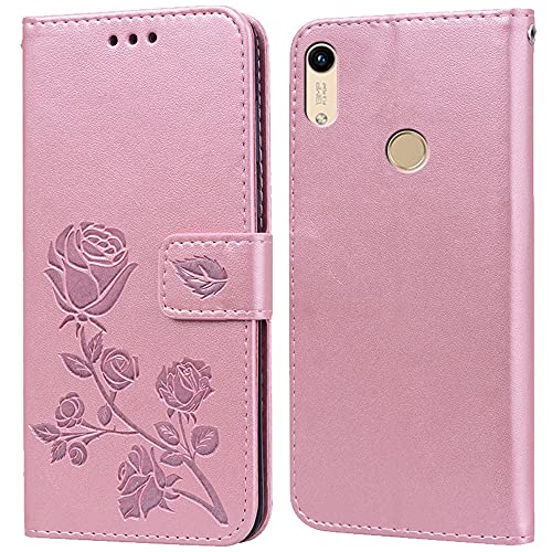 Hülle für Huawei Y6 2019/Y6S 2019/Honor 8A,Handyhülle für Huawei Honor 8A,Klappbar Tasche Case,Standfunktion,Kartenfach,Silikon Bumper,Stoßfeste Schutzhülle Cover für Huawei Y6 2019(6.09") von PKQTOP