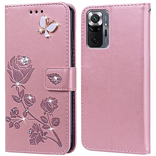 Hülle für Redmi Note 10 Pro Handyhülle,Klappbar Tasche Case,Standfunktion,Kartenfach,Silikon Bumper,Stoßfeste Schutzhülle Cover für Redmi Note 10 Pro von PKQTOP