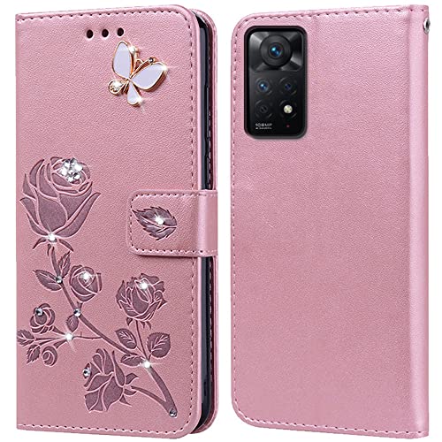 Hülle für Redmi Note 11 Pro Plus 5G Handyhülle,Klappbar Tasche Case,Standfunktion,Kartenfach,Silikon Bumper,Stoßfeste Schutzhülle Cover für Redmi Note 11 Pro von PKQTOP