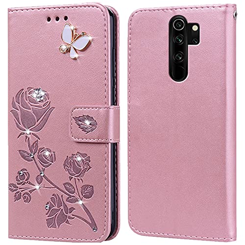 Hülle für Redmi Note 8 Pro Handyhülle,Klappbar Tasche Case,Standfunktion,Kartenfach,Silikon Bumper,Stoßfeste Schutzhülle Cover für Redmi Note 8 Pro von PKQTOP