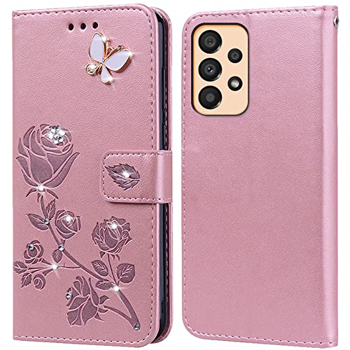 Hülle für Samsung Galaxy A33 5G Handyhülle,Klappbar Tasche Case,Standfunktion,Kartenfach,Silikon Bumper,Stoßfeste Schutzhülle Cover für Samsung Galaxy A33 5G von PKQTOP