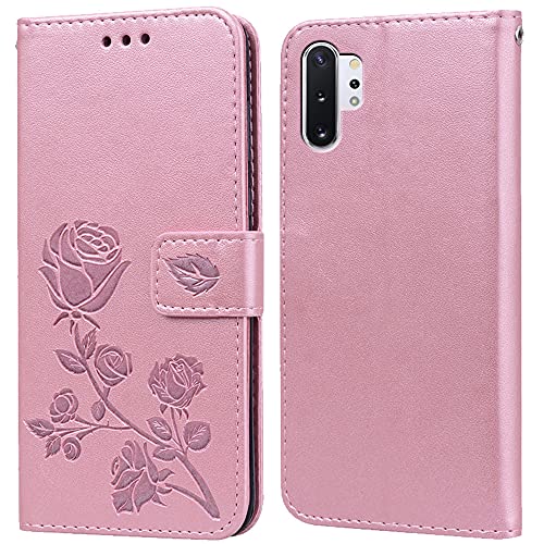 Hülle für Samsung Galaxy Note 10 Plus Handyhülle,Klappbar Tasche Case,Standfunktion,Kartenfach,Silikon Bumper,Stoßfeste Schutzhülle Cover für Samsung Galaxy Note10 Plus von PKQTOP