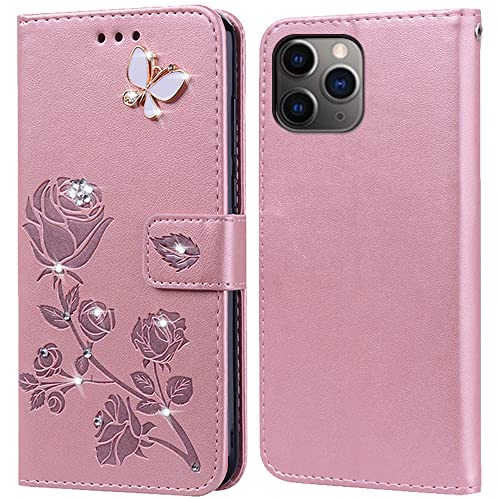 Hülle für iPhone 11 Pro Handyhülle,Klappbar Tasche Case,Standfunktion,Kartenfach,Silikon Bumper,Stoßfeste Schutzhülle Cover für iPhone 11 Pro(5.8") von PKQTOP