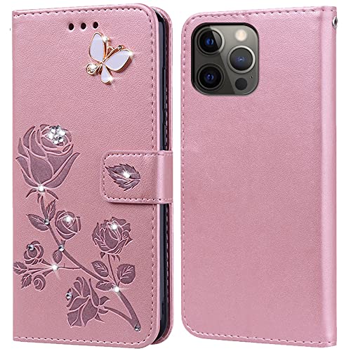 Hülle für iPhone 12 Pro Max Handyhülle,Klappbar Tasche Case,Standfunktion,Kartenfach,Silikon Bumper,Stoßfeste Schutzhülle Cover für iPhone 12 Pro Max(6.7") von PKQTOP