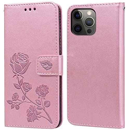 Hülle für iPhone 13 Pro Handyhülle,Klappbar Tasche Case,Standfunktion,Kartenfach,Silikon Bumper,Stoßfeste Schutzhülle Cover für iPhone 13 Pro(6.1") von PKQTOP