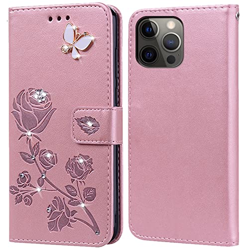 Hülle für iPhone 13 Pro Max Handyhülle,Klappbar Tasche Case,Standfunktion,Kartenfach,Silikon Bumper,Stoßfeste Schutzhülle Cover für iPhone 13 Pro Max(6.7") von PKQTOP