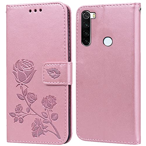 PKQTOP Hülle für Redmi Note 8 2019/Redmi Note 8 2021 Handyhülle,Klappbar Tasche Case,Standfunktion,Kartenfach,Silikon Bumper,Stoßfeste Schutzhülle Cover für Redmi Note 8 von PKQTOP