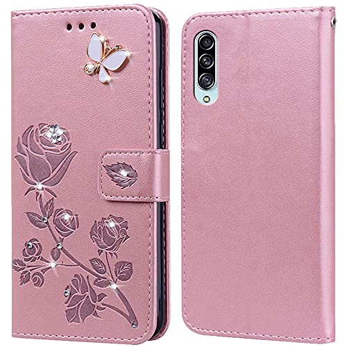 PKQTOP Hülle für Samsung Galaxy A90 5G Handyhülle,Klappbar Tasche Case,Standfunktion,Kartenfach,Silikon Bumper,Stoßfeste Schutzhülle Cover für Samsung Galaxy A90 5G von PKQTOP