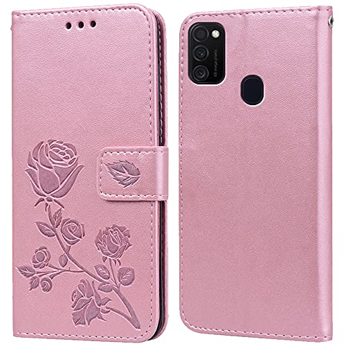 PKQTOP Hülle für Samsung Galaxy M21/M30S Handyhülle,Klappbar Tasche Case,Standfunktion,Kartenfach,Silikon Bumper,Stoßfeste Schutzhülle Cover für Samsung Galaxy M21/M30S von PKQTOP