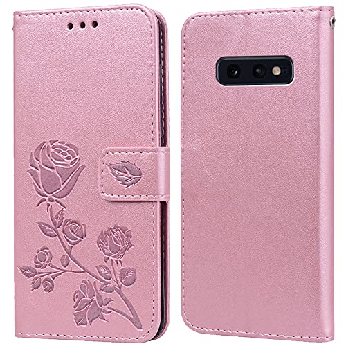 PKQTOP Hülle für Samsung Galaxy S10E Handyhülle,Klappbar Tasche Case,Standfunktion,Kartenfach,Silikon Bumper,Stoßfeste Schutzhülle Cover für Samsung Galaxy S10E von PKQTOP