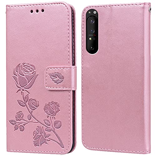 PKQTOP Hülle für Sony Xperia 1 II 1ii Handyhülle,Klappbar Tasche Case,Standfunktion,Kartenfach,Silikon Bumper,Stoßfeste Schutzhülle Cover für Sony Xperia 1 II 1ii von PKQTOP