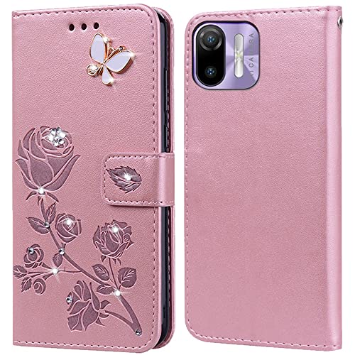 PKQTOP Hülle für Ulefone Note 6/Note 6P/Note 6T Handyhülle,Klappbar Tasche Case,Standfunktion,Kartenfach,Silikon Bumper,Stoßfeste Schutzhülle Cover für Ulefone Note 6/Note 6P/Note 6T von PKQTOP