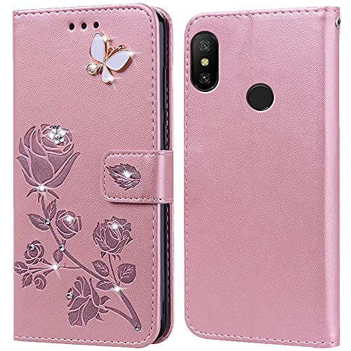 PKQTOP Hülle für Xiaomi Mi A2 Lite Handyhülle,Klappbar Tasche Case,Standfunktion,Kartenfach,Silikon Bumper,Stoßfeste Schutzhülle Cover für Xiaomi Mi A2 Lite von PKQTOP