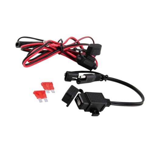PLAFOPE 12V Dual USB Ladegerät Adapter Wasserdichtes SAE zu USB Kabel mit Halterung für Handy und GPS Kompatibel mit Fahrzeugen PLAFOPE 12V Dual USB Ladegerät Adapter Wasserdichtes SAE zu USB Kabel mit Halterung für Handy und GPS Kompatibel mit Fahrzeugen von PLAFOPE