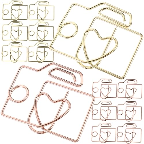 PLAFOPE 20Stücke Kreative Büroklammern Kleine Dekorative Clips Flexible Heimbüro Bastelklammern Praktische Buchleseclips aus Metall und Roségold für Schule und Büro PLAFOPE 20Stücke Kreative Büroklammern Kleine Dekorative Clips Flexible Heimbüro Bastelklammern Praktische Buchleseclips aus Metall und Roségold für Schule und Büro von PLAFOPE