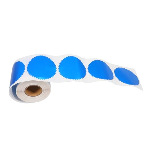PLAFOPE 250Stücke Blaue Geprägte Aufkleber für Hochzeitseinladungen und Zertifikate Selbstklebend mit Gezackten Kanten für Sichere Versiegelung und Vielseitige Anwendung Scrapbooking von PLAFOPE