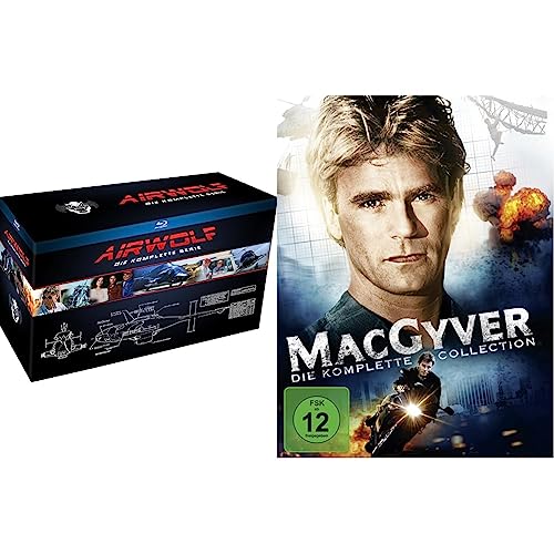 Airwolf - Die komplette Serie [Blu-ray] (exklusiv bei Amazon.de) & MacGyver - Die komplette Collection (DVD) von PLAION PICTURES