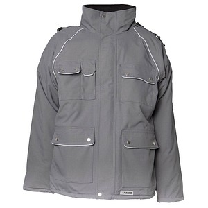 PLANAM® unisex Parka CANVAS 320 grau, schwarz Größe 3XL von PLANAM®