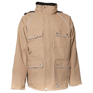 PLANAM® unisex Parka CANVAS 320 khaki, schwarz Größe 2XL von PLANAM®