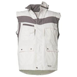 PLANAM® unisex Winterweste PLALINE weiß, zink Größe 2XL von PLANAM®