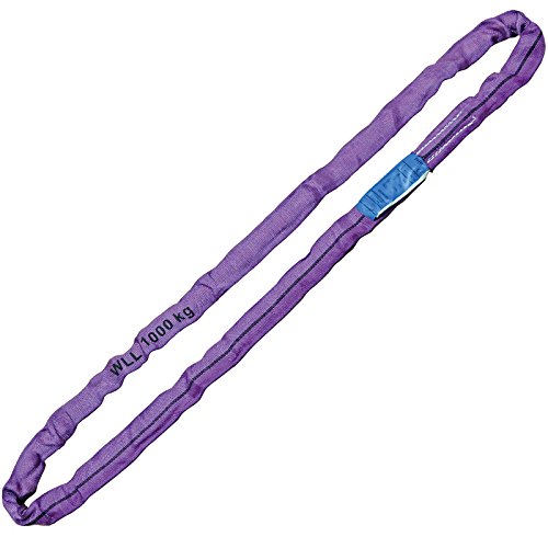 PLANETA B00103 Rundschlingen nach DIN EN 1492-2 mit Doppeltem Schutzschlauch, Polyester, 1 kg Tragfähigkeit, 3 m Umfanglänge, Violett von Planeta
