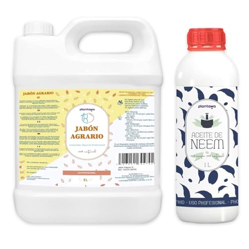 PLANTAWA Sparpaket Kaliseife 5L + Neemöl 1L | Natürliches Schädlingsbekämpfungsmittel Der konzentrierteste | Ganzheitliche Schutz für Obstgarten und Garten | Natürliche und Nachhaltige Effizienz PLANTAWA Sparpaket Kaliseife 5L + Neemöl 1L | Natürliches Schädlingsbekämpfungsmittel Der konzentrierteste | Ganzheitliche Schutz für Obstgarten und Garten | Natürliche und Nachhaltige Effizienz von PLANTAWA