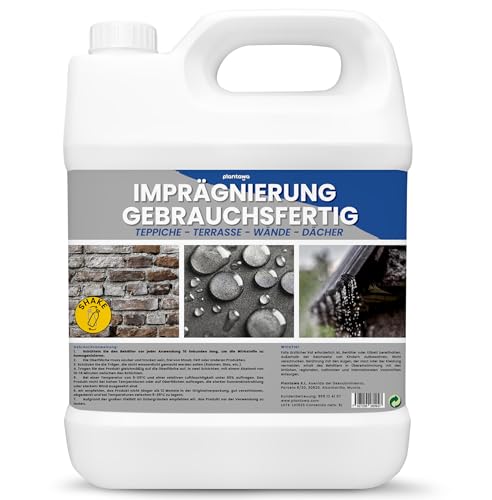 PLANTAWA Steinimprägnierung Außen Transparent 5L | Unsichtbare Imprägnierung für Steine | Steinversiegelung für Fassaden, Terrassen und Dächer | Wasserabweisend und Wasserdicht PLANTAWA Steinimprägnierung Außen Transparent 5L | Unsichtbare Imprägnierung für Steine | Steinversiegelung für Fassaden, Terrassen und Dächer | Wasserabweisend und Wasserdicht von PLANTAWA