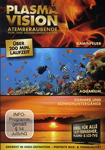 Plasma Vision - Atemberaubende Film- und Soundlandschaften - Sommer und Sonnenuntergänge/Aquarium/Kaminfeuer von PLASMA VISION