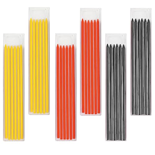 2,8 mm Bleistiftminen für Zimmermannsbleistift, 36 Stück Solide Tieflochmarker Konstruktion Bleistift Ersatz, Bleistift Ersatzminen für Architekt Zeichnen von PLATEYTR
