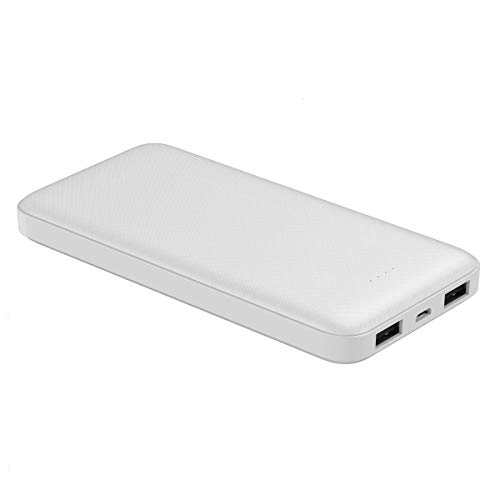PLATINET Polymer Portable Power Bank 10 000 mAh, Zwei USB-Ausgänge + Micro-USB-Kabel - weiß von PLATINET