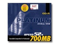 BestMedia CD-R 700MB Platinum CD-Rohling 80 Minuten 52x speed (1 Stück) von PLATINUM