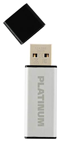 PLATINUM ALU USB-Stick 256 GB USB 3.0 USB-Flash-Laufwerk - moderner Speicher-Stick aus Aluminium - inkl. Schutzkappe in schwarz, Kapazität:256GB, Typ:USB 3.0 von PLATINUM