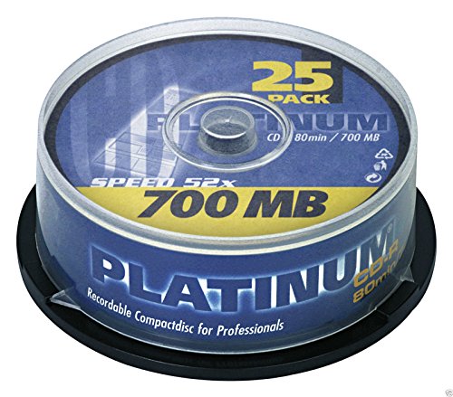 PLATINUM CD-R 700MB 52x, 25er Cakebox 102565 von PLATINUM