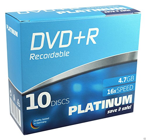 PLATINUM DVD+R 4,7GB 16x 10er Slimcase 102566 von PLATINUM