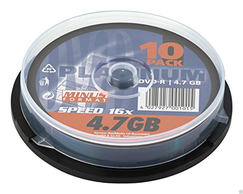 PLATINUM DVD-R 4,7GB 16x 10er CB 102569 von PLATINUM