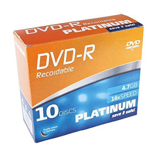 PLATINUM DVD-R 4,7GB 16x 10er Slimcase 102567 von PLATINUM