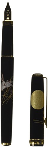 PLATINUM Makie Stylo plume de Kanazawa Feuille Lune et lapin Impression fine (F) Ptl-15000h # 872 (japan import), schwarz von PLATINUM