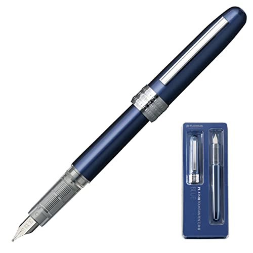 PLATINUM Plaisir PGB-1000#56 Füllfederhalter/Federstärken: M Medium Mittlere/Farbe: Blue/Blau/Handgefertigt/Kunststoffverpackung/Füllhalter von PLATINUM