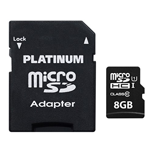Platinum High Speed microSDHC Karte 8GB Class 10 UHS-I U1 Speicherkarte inkl. SD Adapter - Micro SD Karte für Smartphone, Tablet, Kamera 177330 von PLATINUM