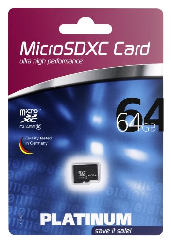 Platinum SecureDigital Micro SDXC-Speicherkarte 64 GB Class 10 177322 von PLATINUM